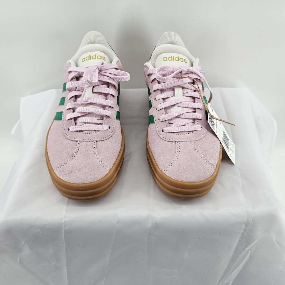 NIB Women's ADIDAS VL Court Bold Platform Sneaker JP6916 Pink/Green Size 6 - Picture 2 of 9